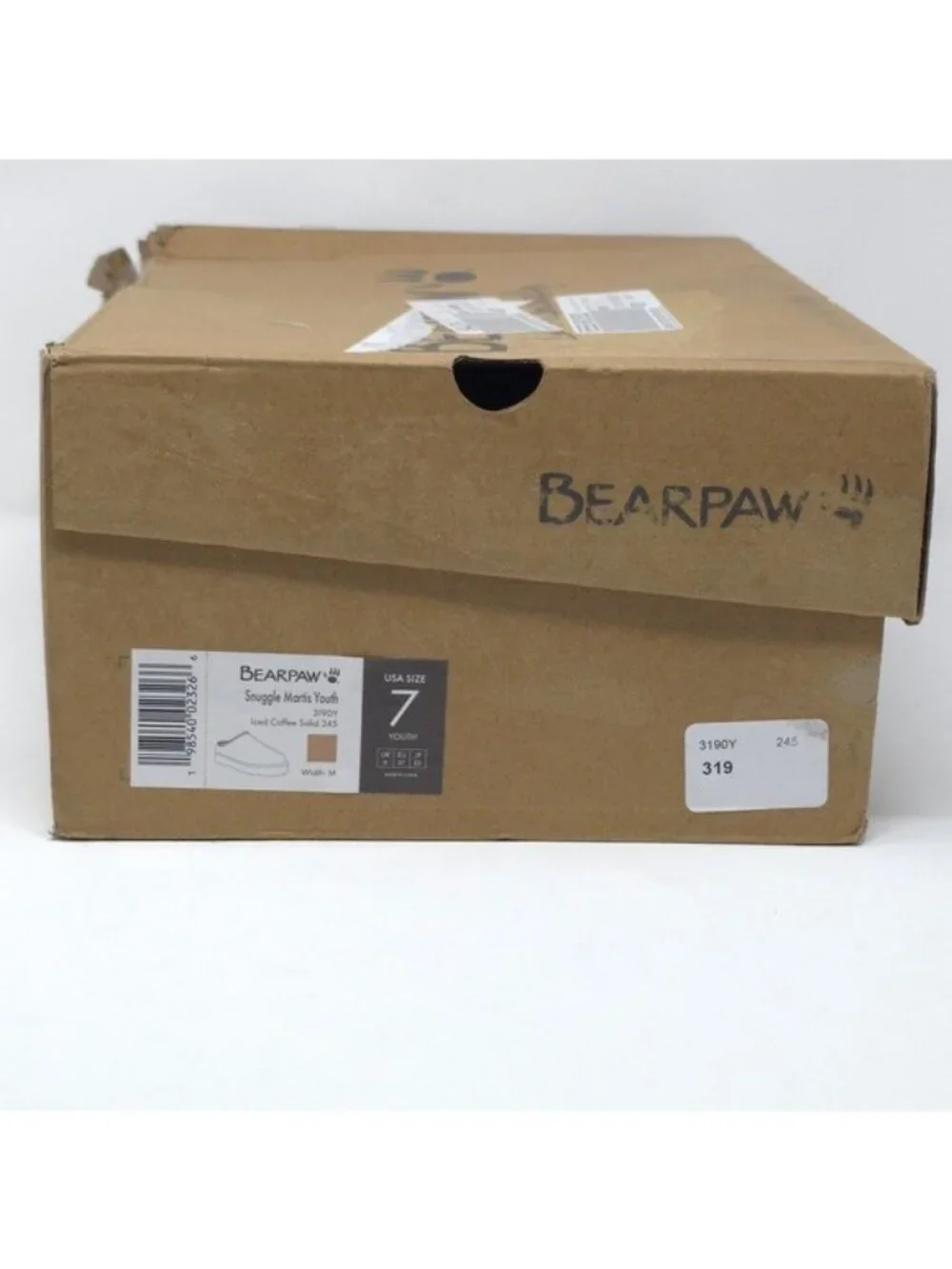 BEARPAW Snuggle Morris Youth Oat Sherpa Platform Clog Size 7Y